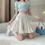 High Waist pleated skirt solid white skirt for Women & girls mini summer street casual skirt white color skirt