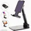 Mobile Phone Holder, Adjustable, Foldable, Anti-Skid, Wide Compatibility (Black) Tabletop