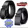 High Quality combo belts for men 100% Genuine PU Leatherette/PU Belt for Men’s, Belt for man | Formal, evening, Casual, Party, Casual black| leatherette belt| 100% Guarantied Gift on every order..!| !PACK OF 2 (Black) Leatherette Belt