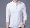 Men Fashion Solid Mandarin Collar Polyester T-Shirt | Men Full Sleeve Casual Regular Fit T Shirt | Stylish Trendy Solid Men Mandarin Collar Full Sleeves Combo T-Shirt for Men | Mandarin collar t-shirt
