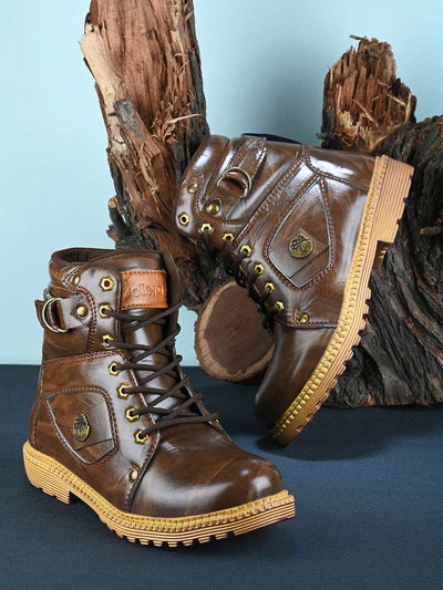 BOLLERO Outdoor,Riding,Casual Boot For Men Boots For Men (Brown , 8)