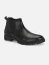 BIG FOX Side Zip Chelsea Boots For Men (Black , 8)