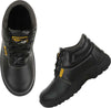 Elecant PVC Sole Industrial Safety Shoes With Steel Toe Protection Boots For Men (Black , 6)