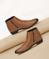 3SIX5 Premium Quality & Comfortable Partywear Boots For Men (Tan , 7)