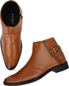 3SIX5 Premium Quality & Comfortable Partywear Boots For Men (Tan , 7)