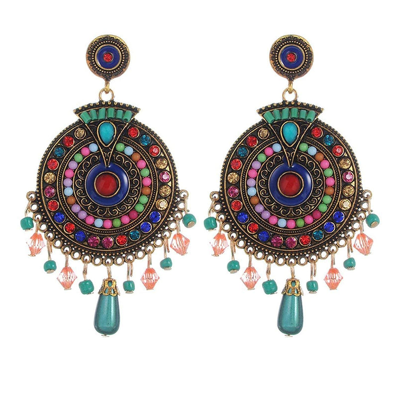YouBella Jewellery Gifts Bohemian Western Earings Multi-Color Stylish Latest Earrings for Girls and Women