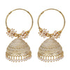 Shining Diva Fashion Latest Stylish Traditional Jhumka Jhumki Earrings for Women & Girls (13623er), Gold White