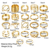 Shining Diva Fashion 22pcs Latest Stylish Stackable Kunckle Rings Set for Women and Girls Butterfly Heart Boho Gold and Silver Plated Rings