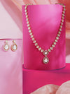 ZAVERI PEARLS Gold Tone Dazzling Stones Austrian Diamonds Embellished Necklace & Earring Set For Women-ZPFK18890