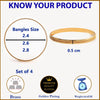 ZENEME Gold Plated Traditional Ethinic Look Golden Colour Premium Look Bangle Jewellery For Girl and Women. A set of four