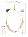 ZAVERI PEARLS Gold Tone Traditional Kundan & Pearls Necklace Set For Women-ZPFK8675