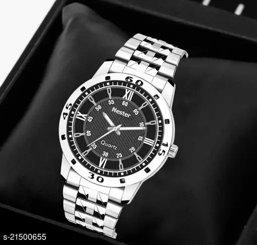 Tmeter Sports Design Adjustable Length Stainless Steel Chain Men And Boys Analog Watch