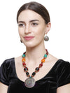 YouBella Gifts Stylish Latest Traditional Afghani Tribal Beads Multicolor Jwell Necklace Jewellery Set with Earrings for Girls and Women