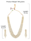 ZAVERI PEARLS Women's Traditional Kundan Necklace Set (Gold) -ZPFK8671