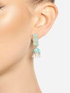 Zaveri Pearls Mint Green Enamel Ethnic Style Jhumki Earring For Women-ZPFK16526