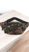 unisex Waist Bag Fanny Pack Bum Bag Travel Passport Holder Chest Bag Phone Money Holder Waist Bag(Military)