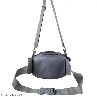 ZnW Fanny Pack for Men Women | Waist bags men Women stylish | fashion bum bags for boys girls | Small Travel Hiking Trekking Cycling Running Pouch Bag | Tourister Passport essential Document Bags | Money belt Pouch Fanny. Waist Pouch (Blue/Grey)