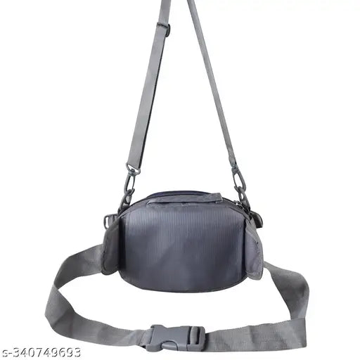 ZnW Fanny Pack for Men Women | Waist bags men Women stylish | fashion bum bags for boys girls | Small Travel Hiking Trekking Cycling Running Pouch Bag | Tourister Passport essential Document Bags | Money belt Pouch Fanny. Waist Pouch (Blue/Grey)