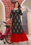 Designer Casual Green Rayon Kurta Sharara Set