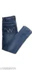 men's light blue washed scratch jeans