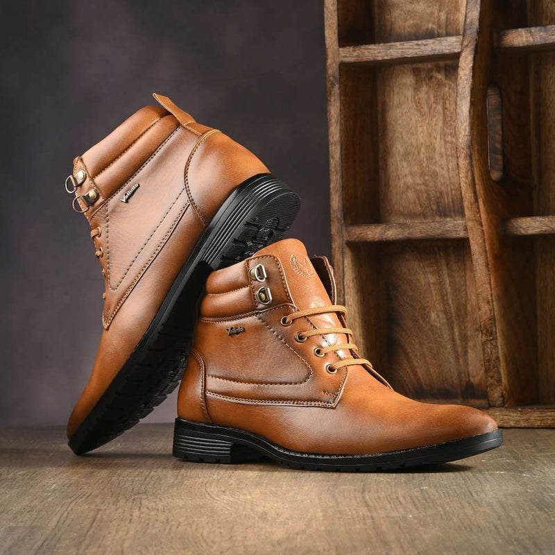 Vellinto Boots For Men (Beige , 6)