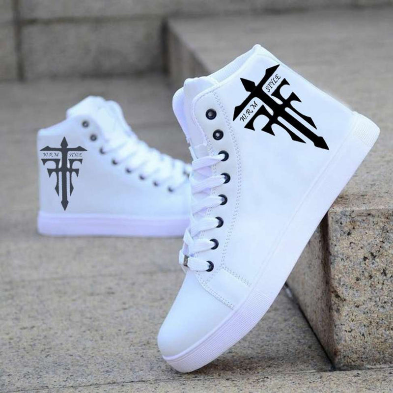 WHITE HIGH TOPS CASUAL SHOES FOR MEN & BOYS High Tops For Men (White)