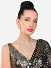 ZAVERI PEARLS Ethnic Kundan & Pearls Multi Layers Bridal Necklace Set For Women-ZPFK8689