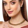 ZENEME Jewellery Set Gold Plated Laxmi Temple Coin Necklace Set With Earrings Jewellery For Women & Girls (Gold Plated)