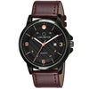 Carlington Analog Men's Wrist Watch with Leather Strap - CT 1050 BrownBlack