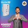 Sturlite Konvert Multiplug| 6-16 Amp| 2-Pin & 3-Pin Socket| Universal AC Travel Adapter| ABS Strong Body Socket| Compact Converter Plug for Travel, Home & Office Use - Pack of 1