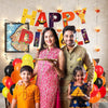 Rozi Decoration Happy Diwali Balloons with Hanging Banner Decoration Combo Set for Deepawali Decoration Items, Hindu Festival Decoration Items Pack of 21 Pcs