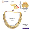 ZENEME Jewellery Set Gold Plated Laxmi Temple Coin Necklace Set With Earrings Jewellery For Women & Girls (Gold Plated)