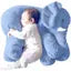 Soft Stuffed Baby Elephant Shape Plush Cushion Pillow cum toy (Blue)