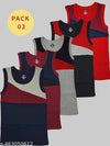 JEEV Muti-Color Gym Vest For Men's (Pack of 3)
