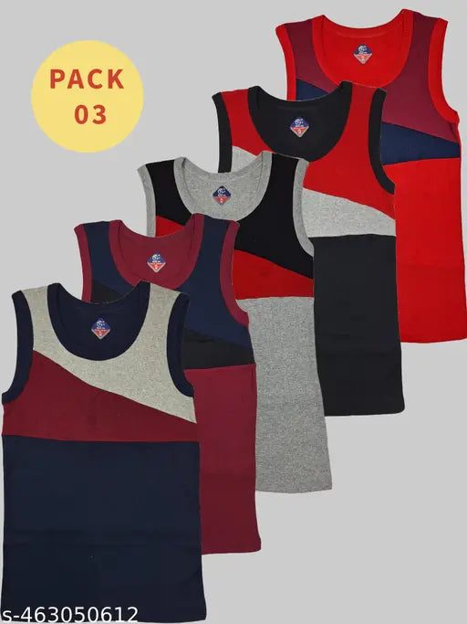 JEEV Muti-Color Gym Vest For Men's (Pack of 3)