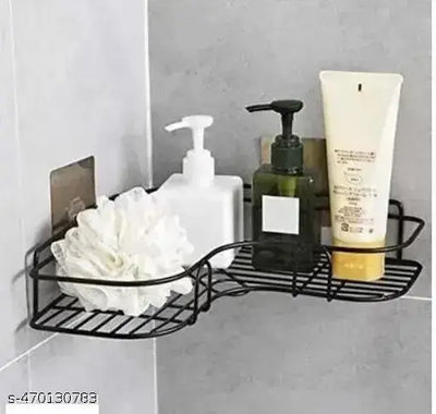 1pcs Metal Bathroom Corner Rack Storage Shelves, Bathroom Storage Rack Corner, Steel Bathroom Corner Shelf Organizer Storage, Bathroom Shelf/Shelves Corner(Pack of 1) (Cornor Rack)