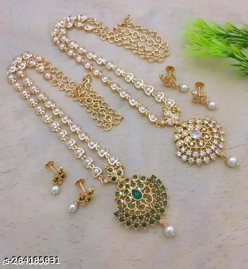 Diva Fancy Diamond Gold-Plated Finish Jewellery Set (pack of 2)