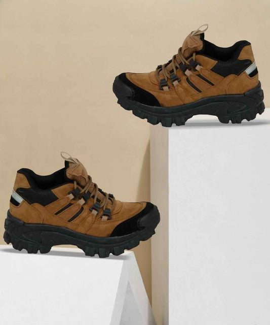 JK PORT Boots For Men (Tan , 9)