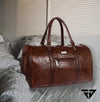Fur Jaden Brown Textured Leatherette Stylish & Spacious Weekender Duffle Bag for Travel for Men and Women