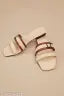 Stylish Flat Slip-On Sandals for Women & Girls | Comfortable Summer Casual Slides with Double Strap & Buckle