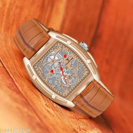 Design Automatic Mechanical Watch C Series Skeleton Analog Wristwatch Milanese and Leather Strap with Sapphire Crystal Mirror Gift for Men and Women