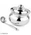 Urban Elegance Stainless Steel Ghee Pot, Oil Container with Lid and Spoon, 1 Piece (250 ml)