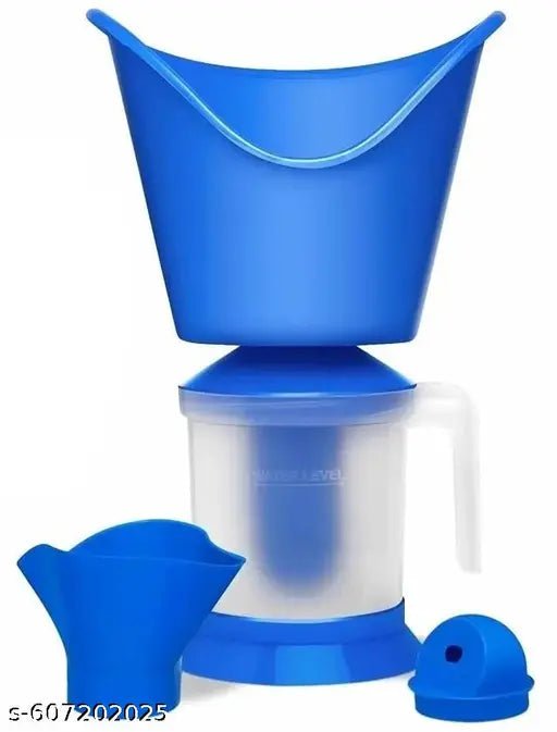 3-in-1 Steam Vaporizer, Inhaler & Facial Steamer for Cold, Cough, Sinus, and Skin Care (Blue, Plastic Body)