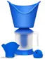 3-in-1 Steam Vaporizer, Inhaler & Facial Steamer for Cold, Cough, Sinus, and Skin Care (Blue, Plastic Body)
