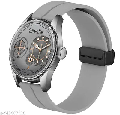 Chonograph Date Display Radium Dial Analoge Magnetic Belt Watch for Men S_18045