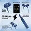 TP Troops Wireless in-Ear Neckband Bluetooth Earphones with 10mm Drivers, Rich Music Experience, 50 Hours Playtime, Type C Fast Charging, Neckband Earphones with Voice Assistant-Blue