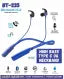 Wireless Bluetooth Neckband In Ear Neckband Earphone with Mic, With 220mah Battery 8-9 Hours Playtime, bluetooth earphones, bluetooth headset, Bluetooth Headphones Super Sound High Bass Long Battery Life - Blue