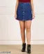 Women Denim Dark Blue Skirts