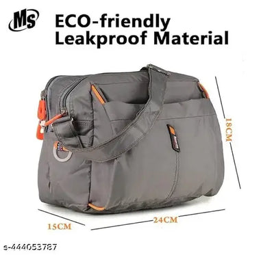 Nylon Sling Bag | Cross Body Bag | Stylish Side Bag For Men & Women || Sling Bags For Men & Women || Polyester Sling Bags || Cross Body Sling Bag gry (Pack Of 1)