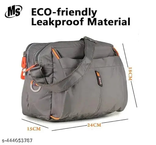 Nylon Sling Bag | Cross Body Bag | Stylish Side Bag For Men & Women || Sling Bags For Men & Women || Polyester Sling Bags || Cross Body Sling Bag gry (Pack Of 1)